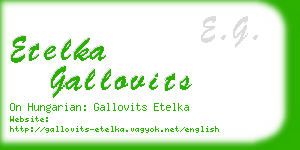 etelka gallovits business card
